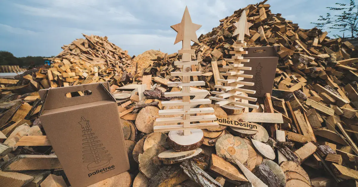 Χειροποίητο ξύλινο Χριστουγεννιάτικο δέντρο