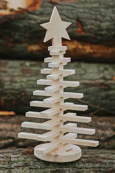 Οικολογικό ξύλινο Χριστουγεννιάτικο δέντρο